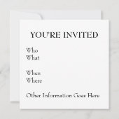 雪のヴィンテージのサンタのそりそしてトナカイ 招待状 (裏面)