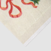 雪のヴィンテージ素朴クリスマスベルと教会 薄葉紙 (詳細)