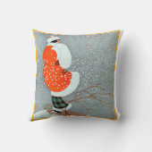 雪のヴィンテージ1920s クッション (裏面)