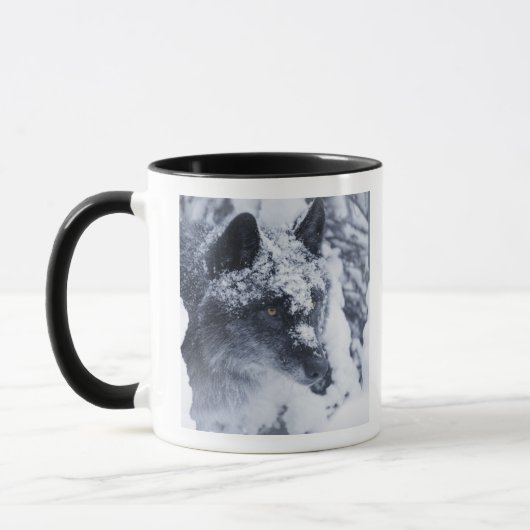 雪の一匹狼 マグカップ (左)