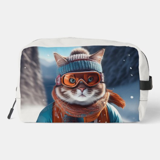 雪の上での猫スキー ドップキット (裏面)