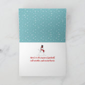 雪の上でクリスマスを楽しむ シーズンカード (内部)