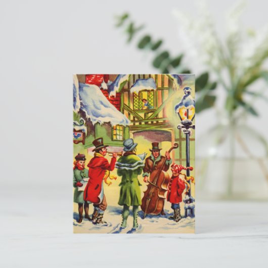 雪の上でクリスマスキャロルを歌う夕べ シーズンポストカード (スタンド正面)