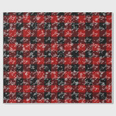 雪の上で喜ぶクリスマス ラッピングペーパー (フラット)