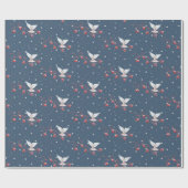 雪の上で行われるクリスマスの平和 ラッピングペーパー (フラット)