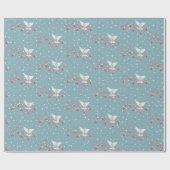 雪の上で行われるクリスマスの平和 ラッピングペーパー (フラット)