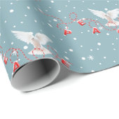 雪の上で行われるクリスマスの平和 ラッピングペーパー (ロールコーナー)