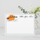 雪の上にサンタのトナカイの町の月を覆った シーズンカード (スタンド正面)