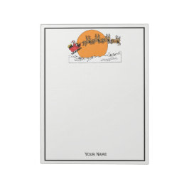 雪の上にサンタのトナカイの町の月を覆った ノートパッド