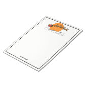 雪の上にサンタのトナカイの町の月を覆った ノートパッド (アングル)