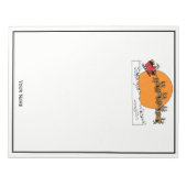 雪の上にサンタのトナカイの町の月を覆った ノートパッド (正面)