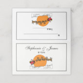 雪の上にサンタのトナカイの町の月を覆った プレイスカード (外部開封)