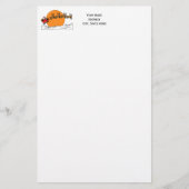 雪の上にサンタのトナカイの町の月を覆った 便箋 (正面)