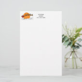 雪の上にサンタのトナカイの町の月を覆った 便箋 (スタンド正面)