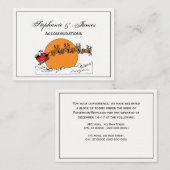 雪の上にサンタのトナカイの町の月を覆った 名刺 (正面/裏面)