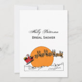 雪の上にサンタのトナカイの町の月を覆った 招待状 (正面)