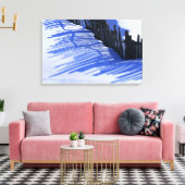 雪の上にフェンスの影 キャンバスプリント (インサイチュ (リビング))