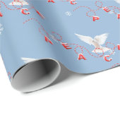 雪の上に平和と白い鳩 ラッピングペーパー (ロールコーナー)