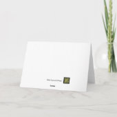 雪の上に座っているロビンズクリスマスカード カード (裏面)