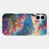 雪の上に日没の山と開花 Case-Mate iPhoneケース (裏面 (横))