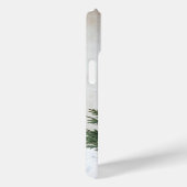 雪の上に柔らかい光を持つミニマルなクリスマスツリー Case-Mate iPhoneケース (裏面 / 右)