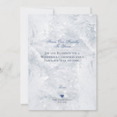 雪の上に白いライオンの父と息子 – クリスマスカード (裏面)