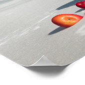 雪の上のりんご ポスター (角)