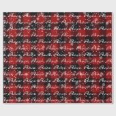 雪の上のクリスマスの平和文字 ラッピングペーパー (フラット)