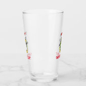 雪の上のクリスマスペンギン歩く タンブラーグラス (左)
