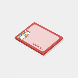 雪の上のクリスマスペンギン歩く ポストイット