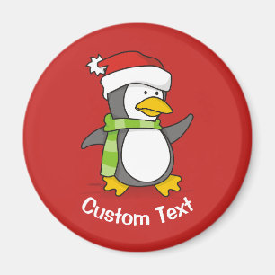 雪の上のクリスマスペンギン歩く マグネット