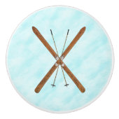 雪の上のクロスカントリー セラミックノブ (正面)