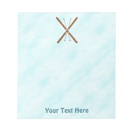 雪の上のクロスカントリー ノートパッド (正面)