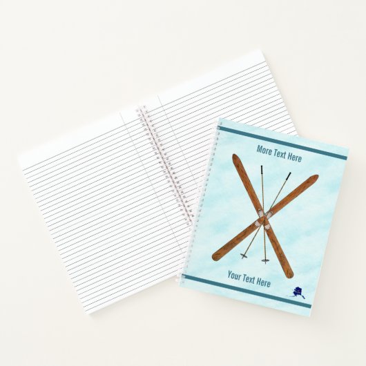 雪の上のクロスカントリー ノートブック (内部)