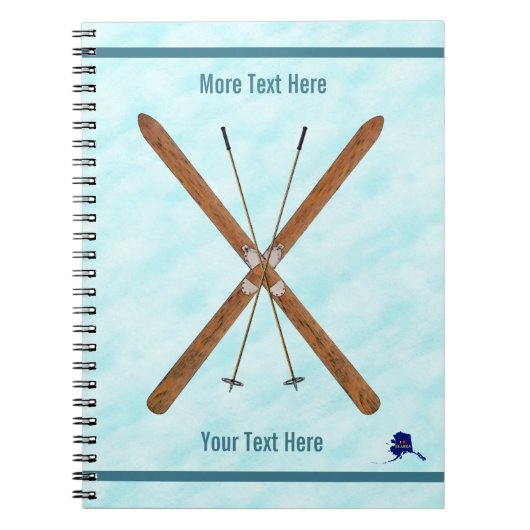 雪の上のクロスカントリー ノートブック (正面)