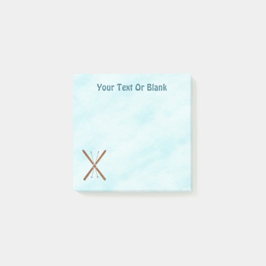 雪の上のクロスカントリー ポストイット (正面)