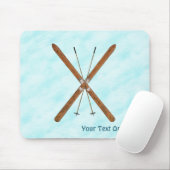 雪の上のクロスカントリー マウスパッド (マウス)