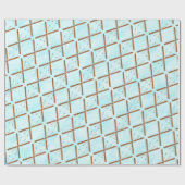 雪の上のクロスカントリー ラッピングペーパー (フラット)