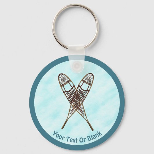 雪の上のスノーシュー キーホルダー (正面)