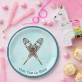 雪の上のスノーシュー ペーパープレート (パーティー)