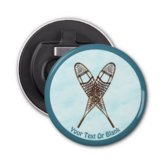 雪の上のスノーシュー 栓抜き (正面)