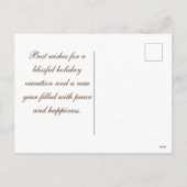 雪の上のホルテンシアの花 シーズンポストカード (裏面)