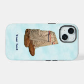 雪の上のムークルズ iPhone 15ケース (裏面横)
