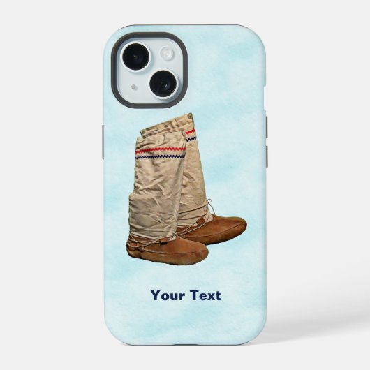 雪の上のムークルズ iPhone 15ケース (裏面)