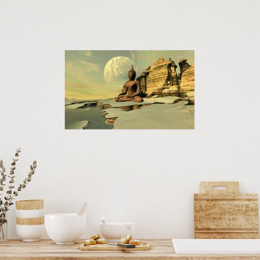 雪の上の仏 ポスター (キッチン)