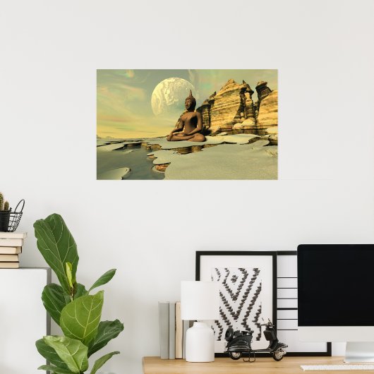 雪の上の仏 ポスター (ホームオフィス)