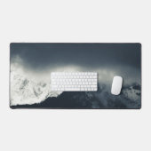 雪の上の暗闇と光は山を覆った デスクマット (キーボード&マウス)
