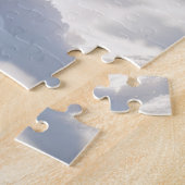 雪の上の生姜の猫 ジグソーパズル (側面)