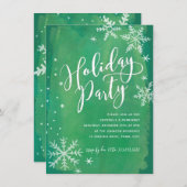 雪の上の雪 |グリーンホリデーパーティー 招待状 (正面/裏面)