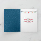 雪の上の青いクリスマスの鳥 カード (内部)